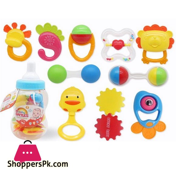 Big Bottle Baby Rattles Newborn Hand Bell 2 Big Bottle Baby Rattles Newborn Hand Bell