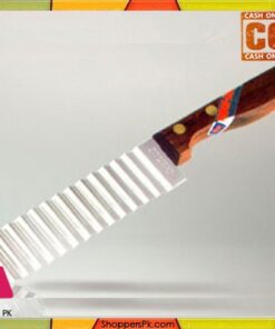 Crinkle Cutter Knife Wood Handle