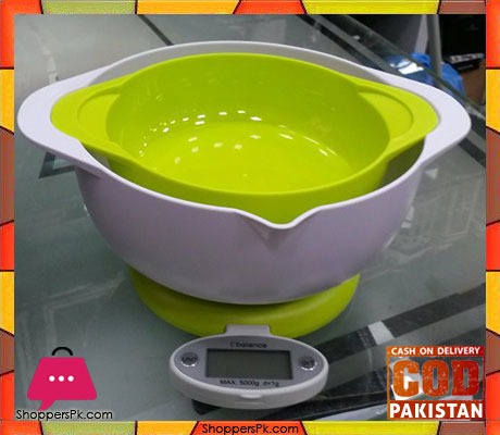Electronic Kitchen Scale 2 Bowl 5Kg X 1G