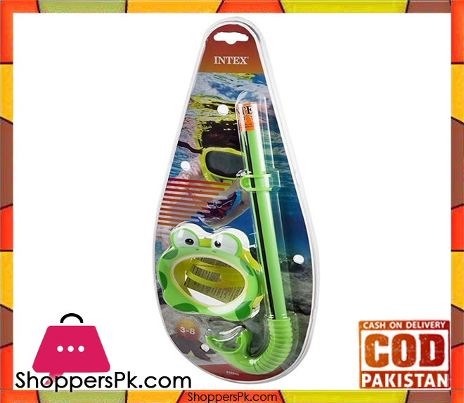Intex Froggy Fun Swim Set (Goggle + Pippe), For Age 3-8 - 55940