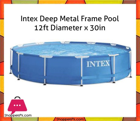 Intex-Deep-Metal-Frame-Pool-12ft-Diameter-x-30in-28210-in-Pakistan