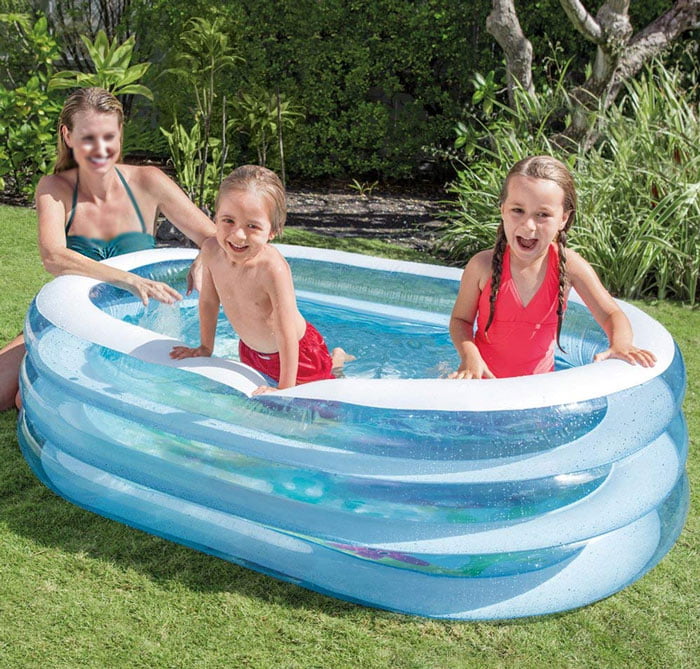 Intex Oval Whale Fun Pool - 5 X 3.5 X 1.5 Feet - Age 3+ - 57482