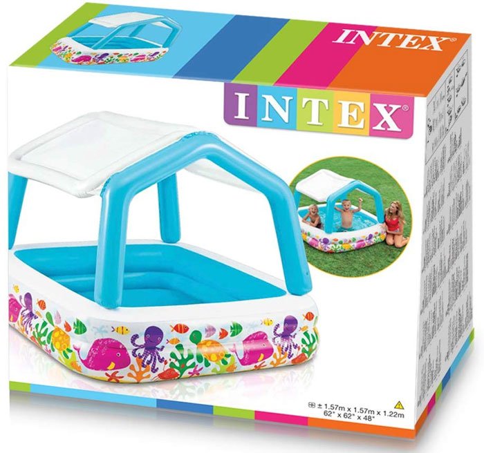Intex Sun Shade Inflatable Pool - Ages 2+ - 57470