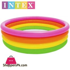 Intex Sunset Glow Four-Ring Pool - 5.5 Feet x 18 Inch - Age 3+ - 56441