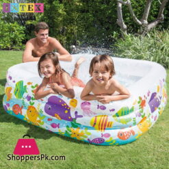 Intex Swim Center Clearview Aquarium Inflatable Pool - 5.2 x 5.2 x 1.6 Feet - Age 3+ - 57471