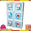 Portable 6 Cubes Cabinet Doraemon