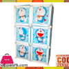 Portable 6 Cubes Cabinet Doraemon