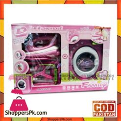 A Set of Household Appliances Washing Machine Iron Ironing Board
