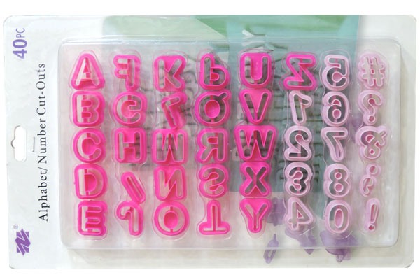 Alphabet Number Cut Out 40 Pcs