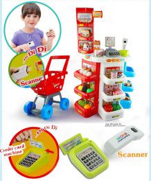 Deluxe Supermarket Toy Set With Shopping Trolley
