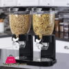 Double Cereal Dispenser Dry Food Container Pasta Kitchen Machine