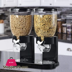 Double Cereal Dispenser Dry Food Container Pasta Kitchen Machine