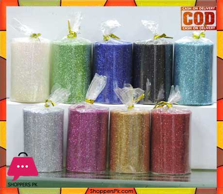 Glitter Candles 1.5 x 2.5 Inch