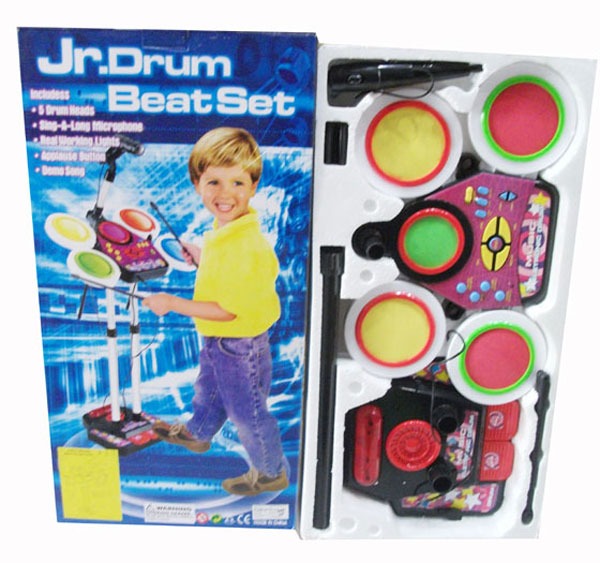 Jr. Drum Beat Set Real Effect Playing Electronic Toy