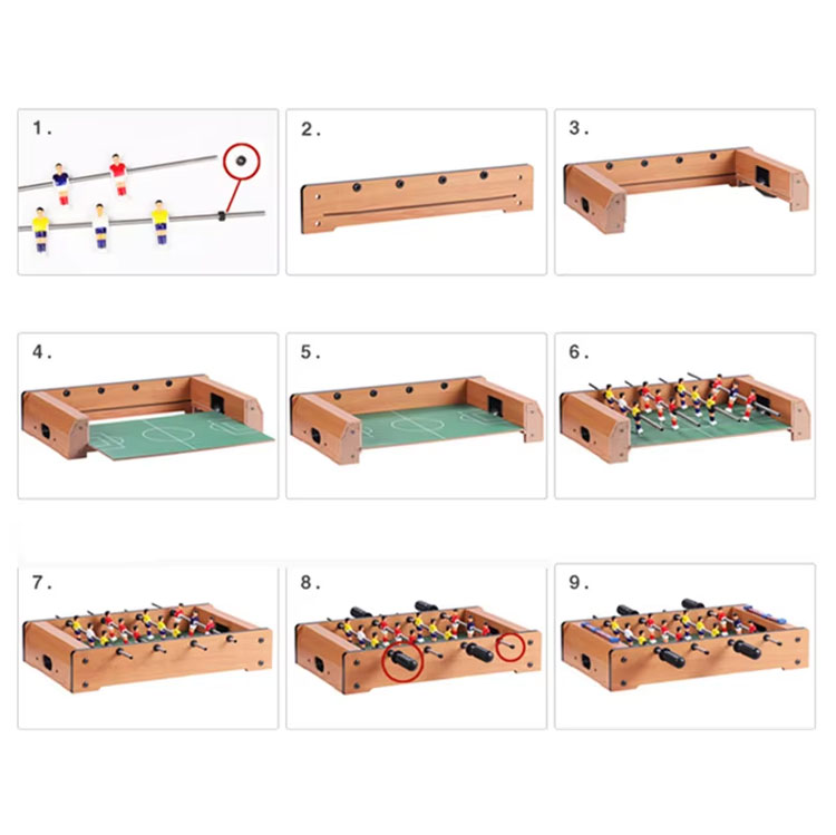 Table Football Children'S Toys 6 Poles Game - 6 Steel Rods
