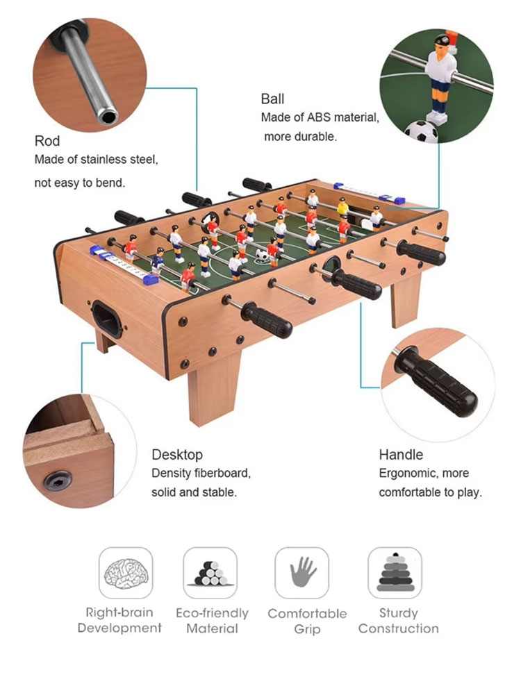 Table Football Children'S Toys 6 Poles Game - 6 Steel Rods