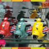 Vintage Style Vespa Scooter Coin Bank