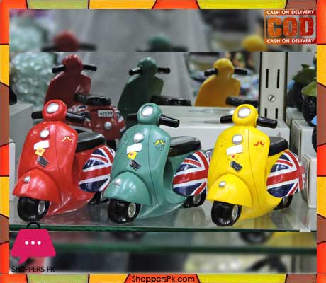 Vintage Style Vespa Scooter Coin Bank