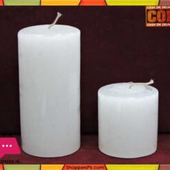 White Pillar Candle Long Burn Time Price in Pakistan