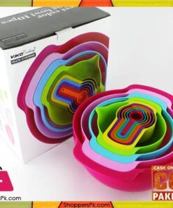 10 Piece Multicolor MEASURING Cups And Spoons Bowl Set
