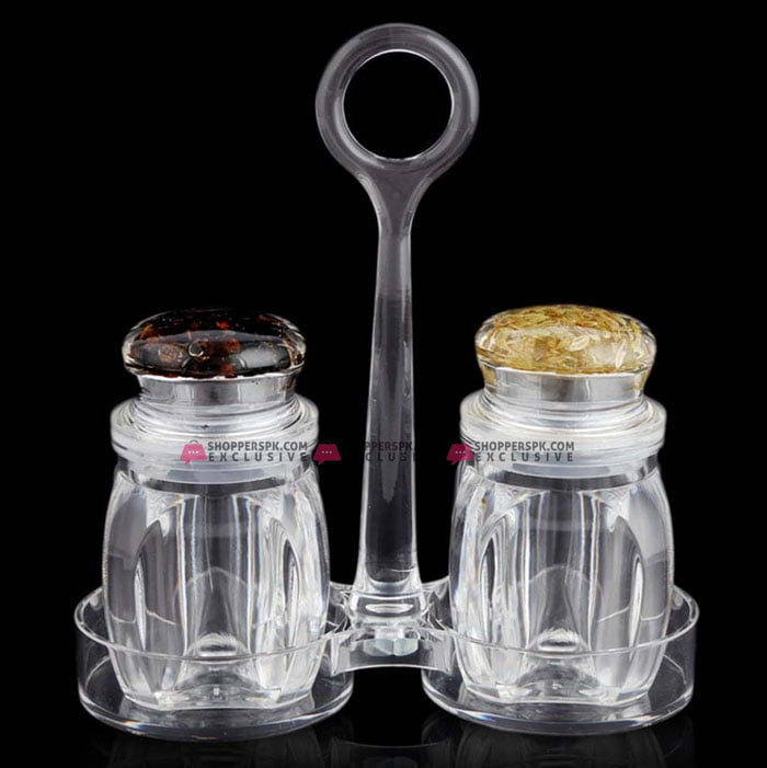 2 Piece Acrylic Plastic Salt And Pepper Shaker