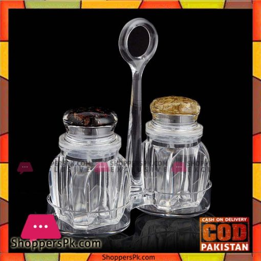 2 Piece Acrylic Plastic Salt and Pepper Shaker