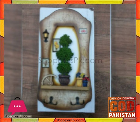 Flower Pot Key Holder - 15X8 Inch