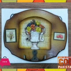 Flower Vase Keychain Holder 1 Hook - 5.5x6.5 Inch