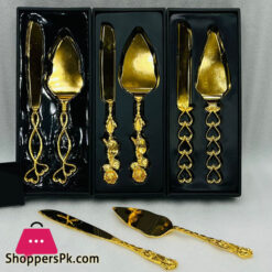 Celebration Gold Wedding Cake Knife &Amp; Server Set, Vintage Cake Cutting Utensils, Party Supplies Golden Anniversary Decorations (Elegant Gold)