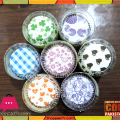 100 Pieces Colorful Paper Cake Cupcake Liner Upper Diameter 7.5 CM x 5 Bottam Diameter  CM xHeigth  3 CM