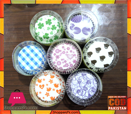 100 Pieces Colorful Paper Cake Cupcake Liner Upper Diameter 7.5 CM x 5 Bottam Diameter CM xHeigth 3 CM