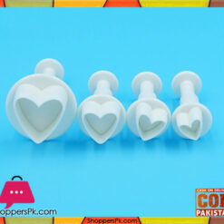 Heart Shape Plunger Cutter 4 Pcs Set