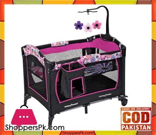 High Quality Black Pink Baby Sleeping Cot