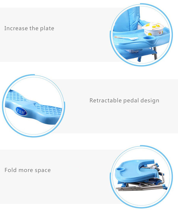 High Quality Blue Fish Baby High Chair