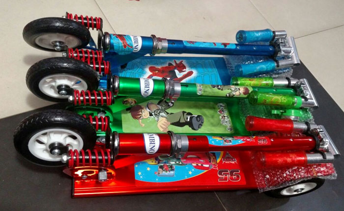 High Quality Almunium Spiderman Kids Scooty For 3-15 Years Kids