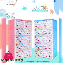 Phoenix Plastic Drawers Cabinet Secret Garden Flower 2255 4+2