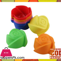 Silicone Cupcake Baking Mould Flower Pattern 12 pcs