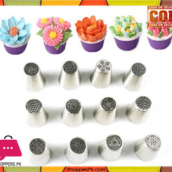 12 Pcs Russian Icing Piping Nozzles Tips Rose Tulip Cake Decorating