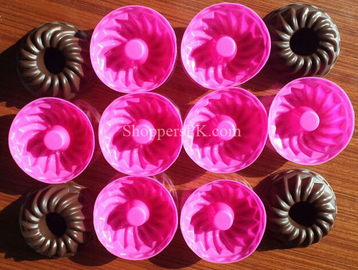 12 Pcs Silicone Cupcake Jelly Puding Mold