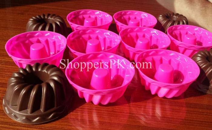 12 Pcs Silicone Cupcake Jelly Puding Mold
