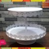 2 Layer Lace Multiple Round Metal Dessert Cake Stand