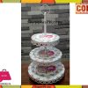 3 Layer Metal Cupcake Cake Stand Flower