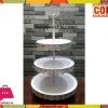 3 Tier White Iron Metal Cupcake Cake Stand