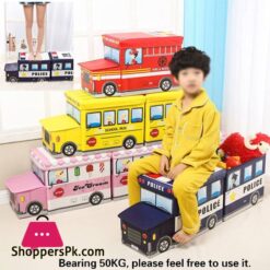 Childrens Storage Toy Box & Seat with Extra Toy Compartments