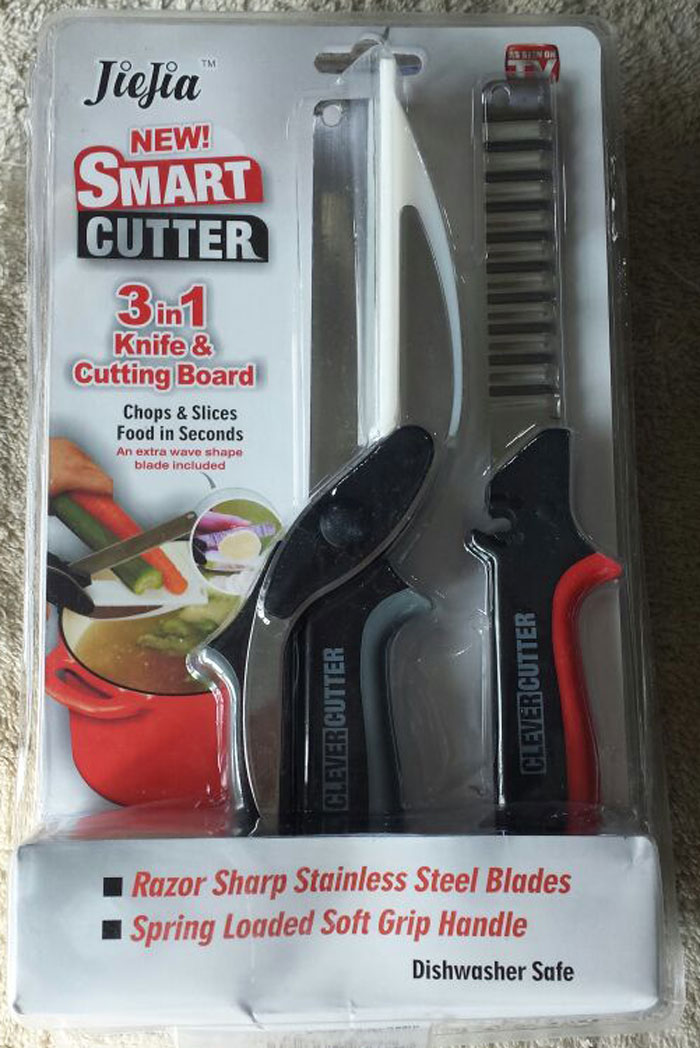 Clever Cutter Knife & Cutting Board Scissors 3-in 1