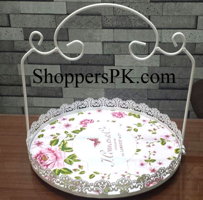 Rod Iron 1 Layers Lace Borders Cupcake Stand Round Shape 4 Rod Iron 1 Layers Lace Borders Cupcake Stand Round Shape