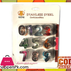 Stainless Steel Number 0-9 Cookie Cutter Set