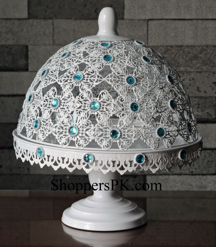 White Lace Metal Cake Dome