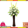 The Florist Luxury Artificial Decorative Flowers with Fibre Vase