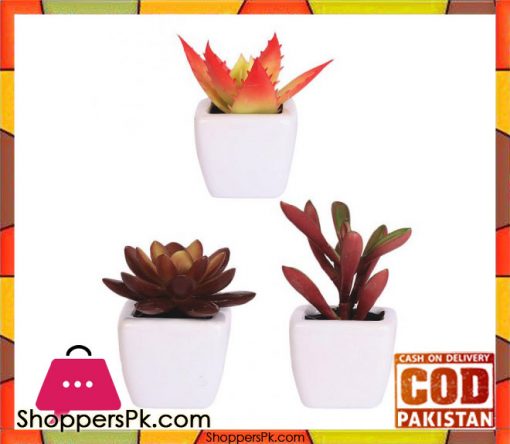 The Florist Artificial Plant with Small Pots - 3 Pieces Set - FL78
